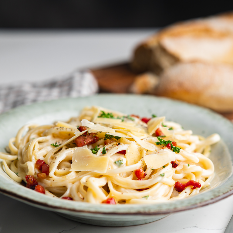 Dubliner shavings on a pasta dish