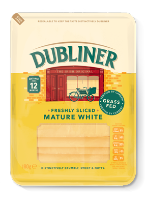 Dubliner Mature White 180g Sliced pack