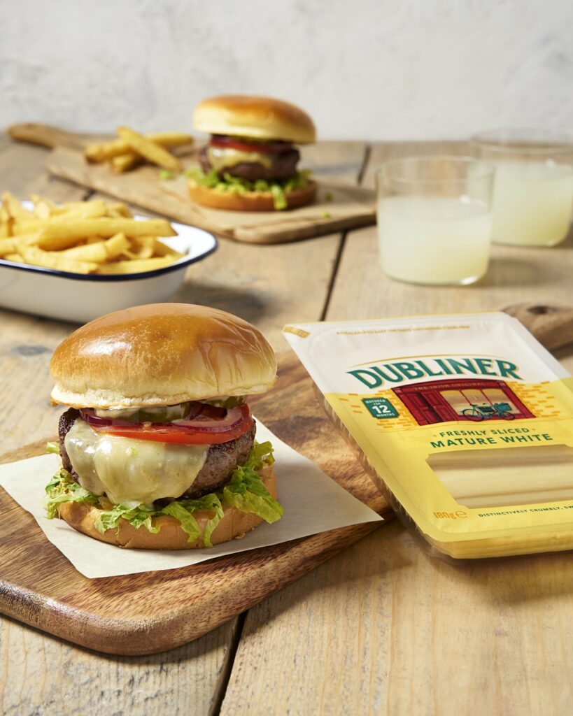 The ultimate burger with Dubliner sliced Mature cheese